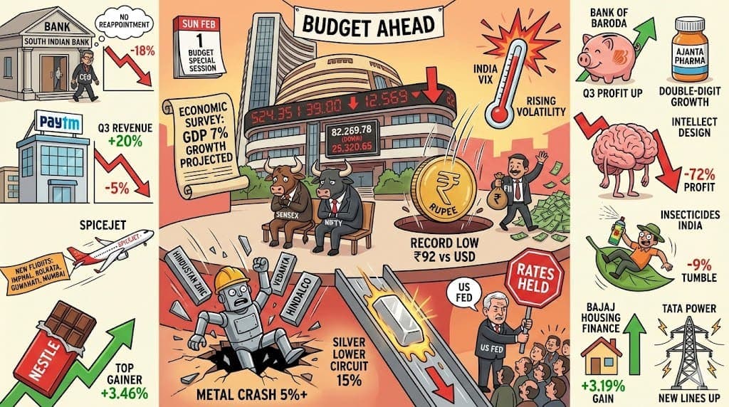 Market Bleeds Before Budget! Metals Crash 5%, Rupee Hits ₹92 (Jan 30 Update)
